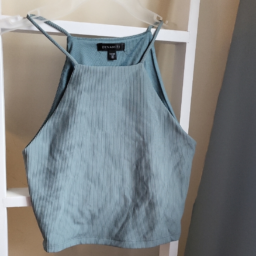 Dynamite Women's Blue Ribbed Top